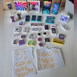 Lego Bricks loose 37pc Friends Magical Funfair Set 41685 Printed Stickers magic